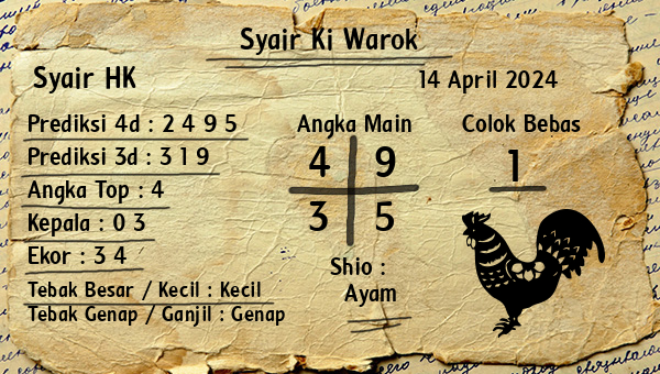 Syair Ki Warok - Syair HK